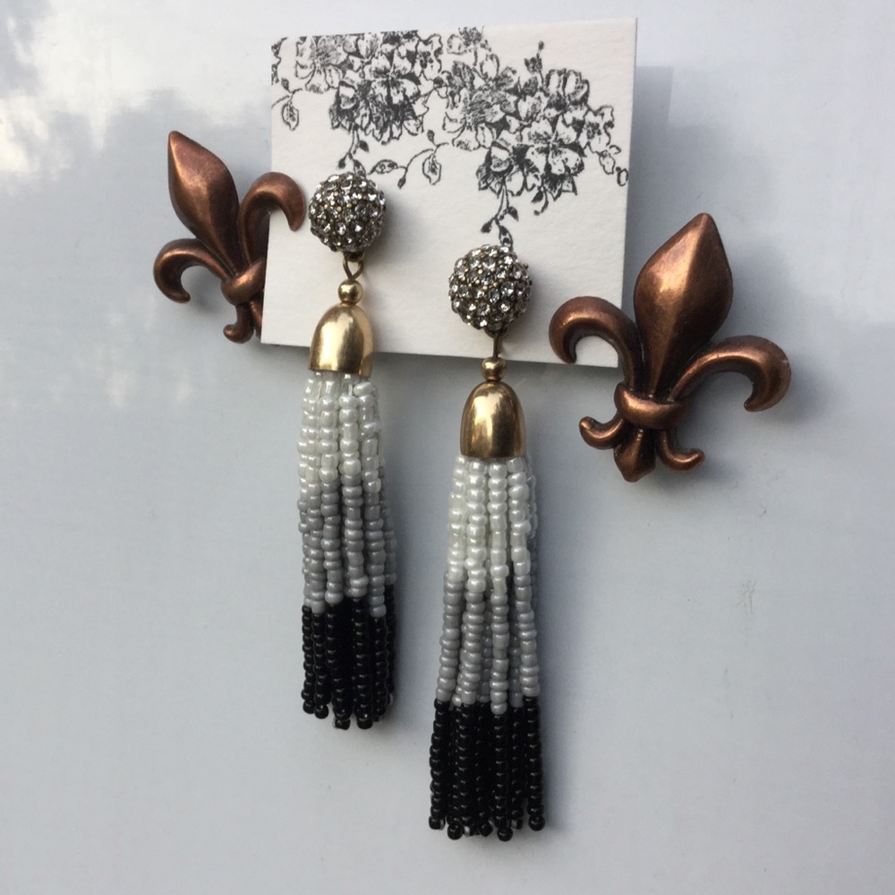 New! Beaded tassel earrings